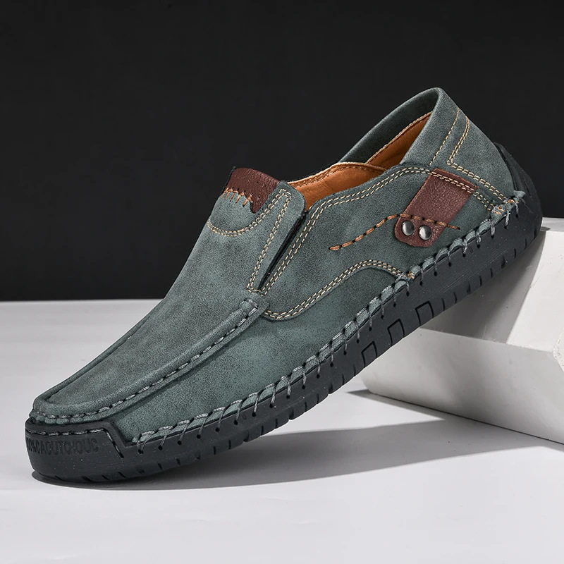 Men'S Shoes Clearance Sale - ฤดูใบไม้ผลิผู้ชายทําด้วยมือรองเท้าสบายๆสบายๆผู้ชายลื่นบนLoafersผู้ชายเดินรองเท้าขายร้อนรองเท้าแตะรองเท้ารองเท้าผ้าใบ