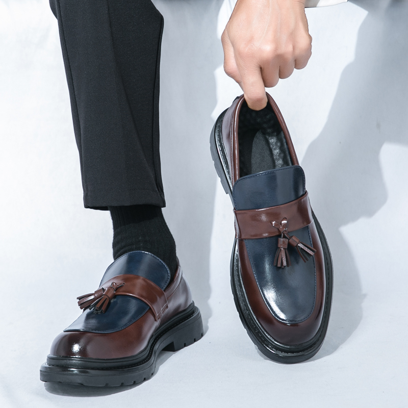 Men'S Shoes Quality Brands - รองเท้าหนังลำลองผู้ชายแบรนด์แฟชั่น กันลื่น คุณภาพสูง รองเท้าโลฟเฟอร์แบบมีพู่ สวมใส่สบาย เหมาะสำหรับงานทางการและธุรกิจ