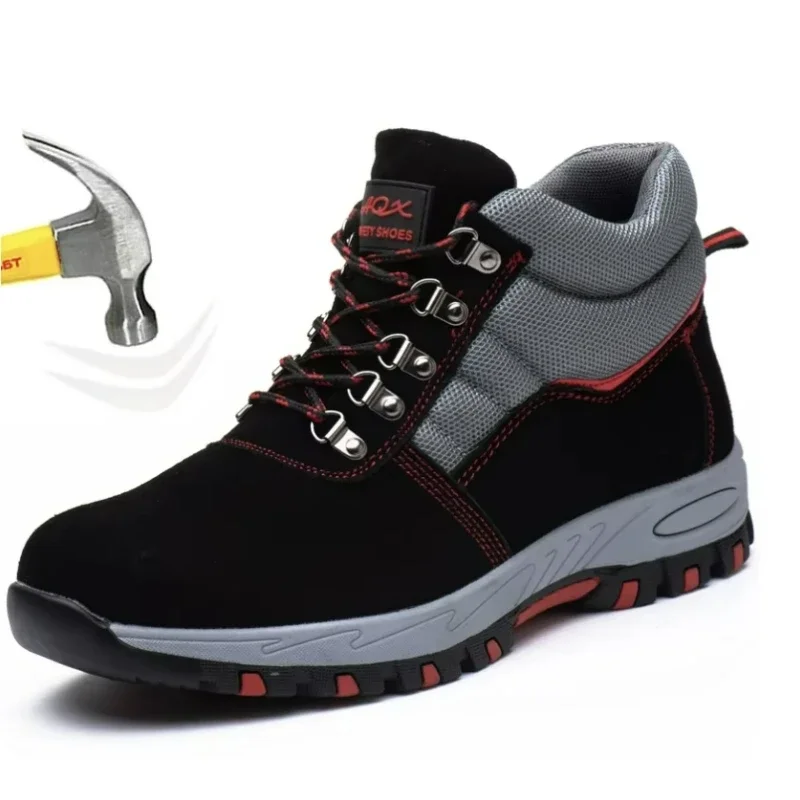 Men Shoes Office - คุณภาพสูงผู้ชายความปลอดภัยรองเท้าทํางานรองเท้าเหล็กรองเท้าเจาะชาย BOOT ฤดูหนาวรองเท้าอุ่นความปลอดภัย Botines สําหรับชาย botas