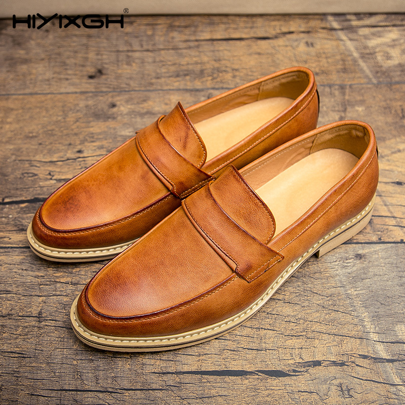 Men'S Shoes Quality Brands - แบรนด์อิตาเลี่ยนคุณภาพสูง Handmade Sole Loafers Low Cut