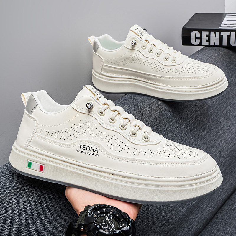 Men Shoes Office - รองเท้าผ้าใบผู้ชายสไตล์เรโทร พื้นเรียบ สวมใส่สบาย ผ้าลินินด้านบน นุ่มสบายเท้า เข้าได้กับทุกชุด