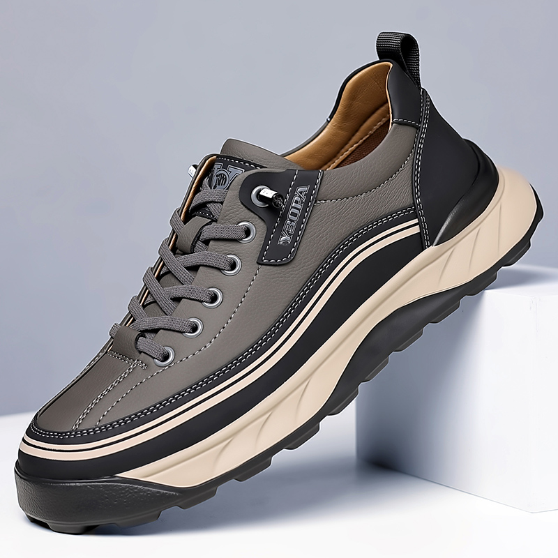 Men'S Shoes Quality Brands - คุณภาพสูงยี่ห้อหนังผู้ชายรองเท้าสบายๆรองเท้าเดินป่ากลางแจ้ง Anti SLIP สวมใส่ผู้ชายรองเท้าเดินป่า Breathable