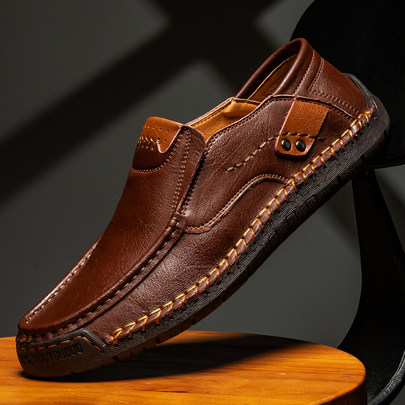 Men'S Shoes Clearance Sale - Handmade รองเท้าหนังผู้ชายรองเท้าสบายๆสบายๆผู้ชายรองเท้าหนังรองเท้าผู้ชายขายร้อนกลางแจ้งเดินรองเท้า Man