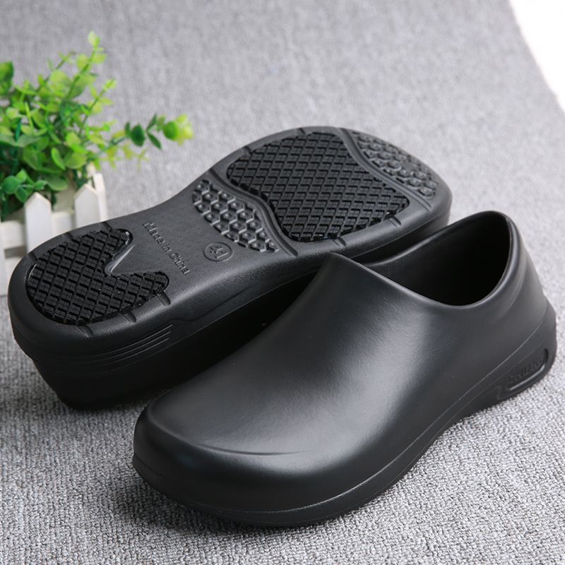 Men Shoes Office - รองเท้าเชฟกันลื่นสำหรับทั้งชายและหญิง - รองเท้าพื้นไม้แบบสวม น้ำหนักเบาและสวมใส่สบาย พื้นรองเท้าด้านบนทำจากอีวา +