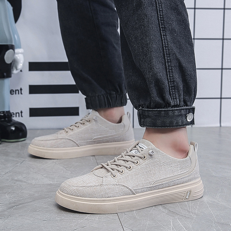 รองเท้าผ้าใบลำลองผ้าลินินสำหรั - Men Shoes Essentials บทวิจารณ์และราคา