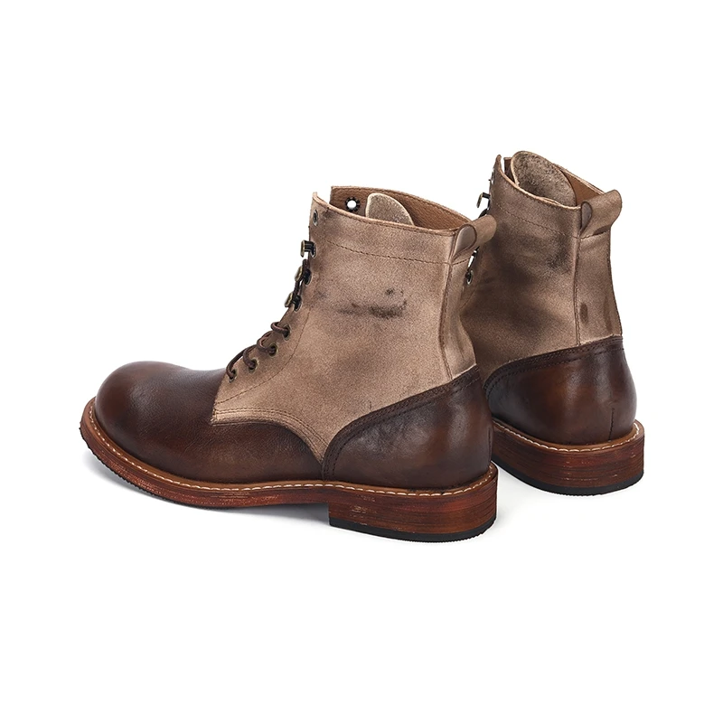 รองเท้าบูทหนังวัวแท้สไตล์วินเท - Men'S Shoes Quality บทวิจารณ์และราคา