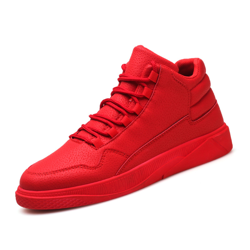 รองเท้าสเก็ตหนังหุ้มข้อสูงสีแด - Men'S Shoes Grip บทวิจารณ์และราคา