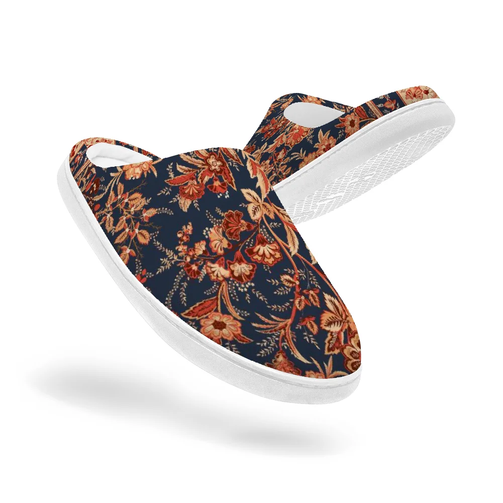 รองเท้าแตะผ้าฝ้ายลายดอกไม้สีแด - Men'S Shoes Quality บทวิจารณ์และราคา