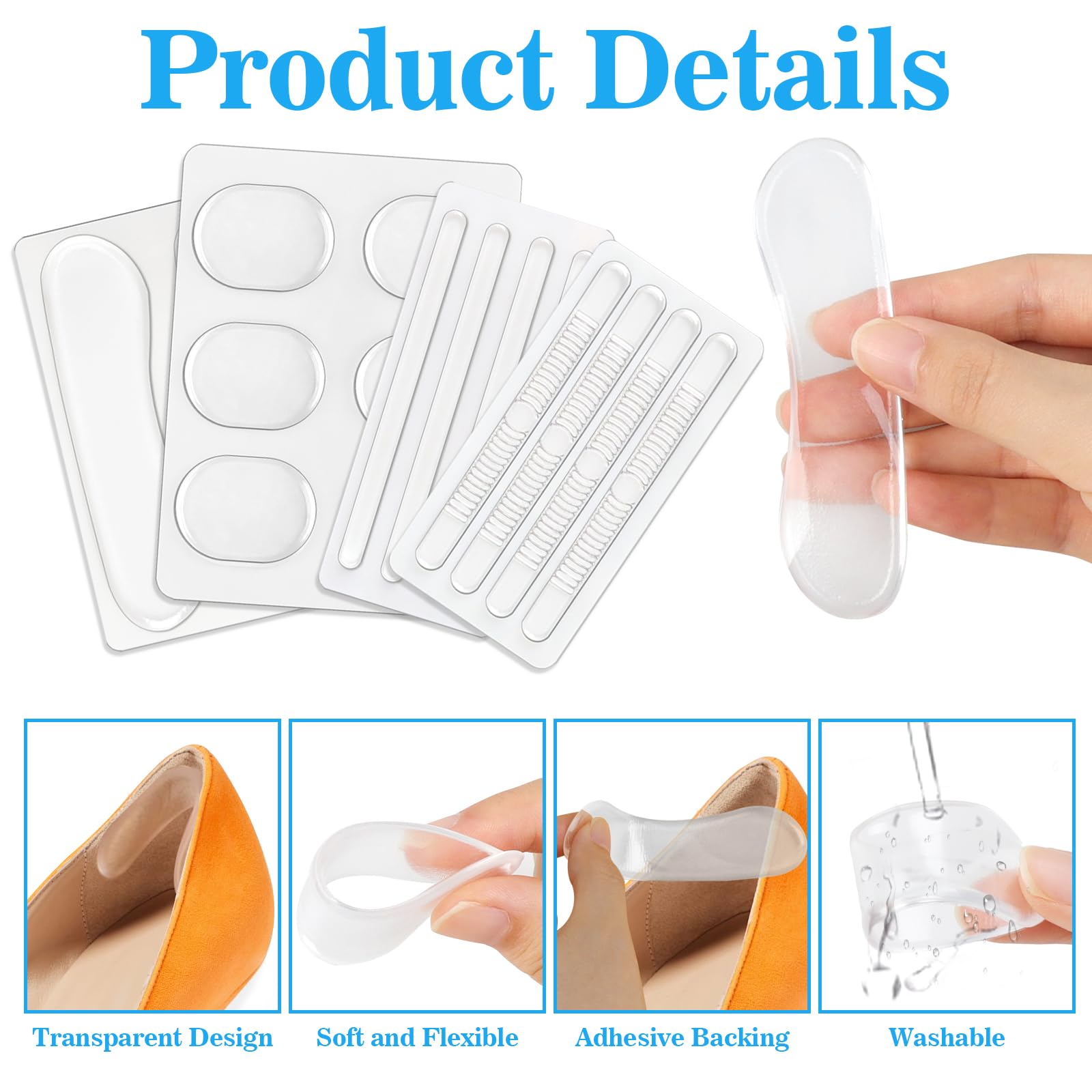 แผ่นรองส้นรองเท้าซิลิโคนกันลื่ - Men'S Shoes Grip บทวิจารณ์และราคา
