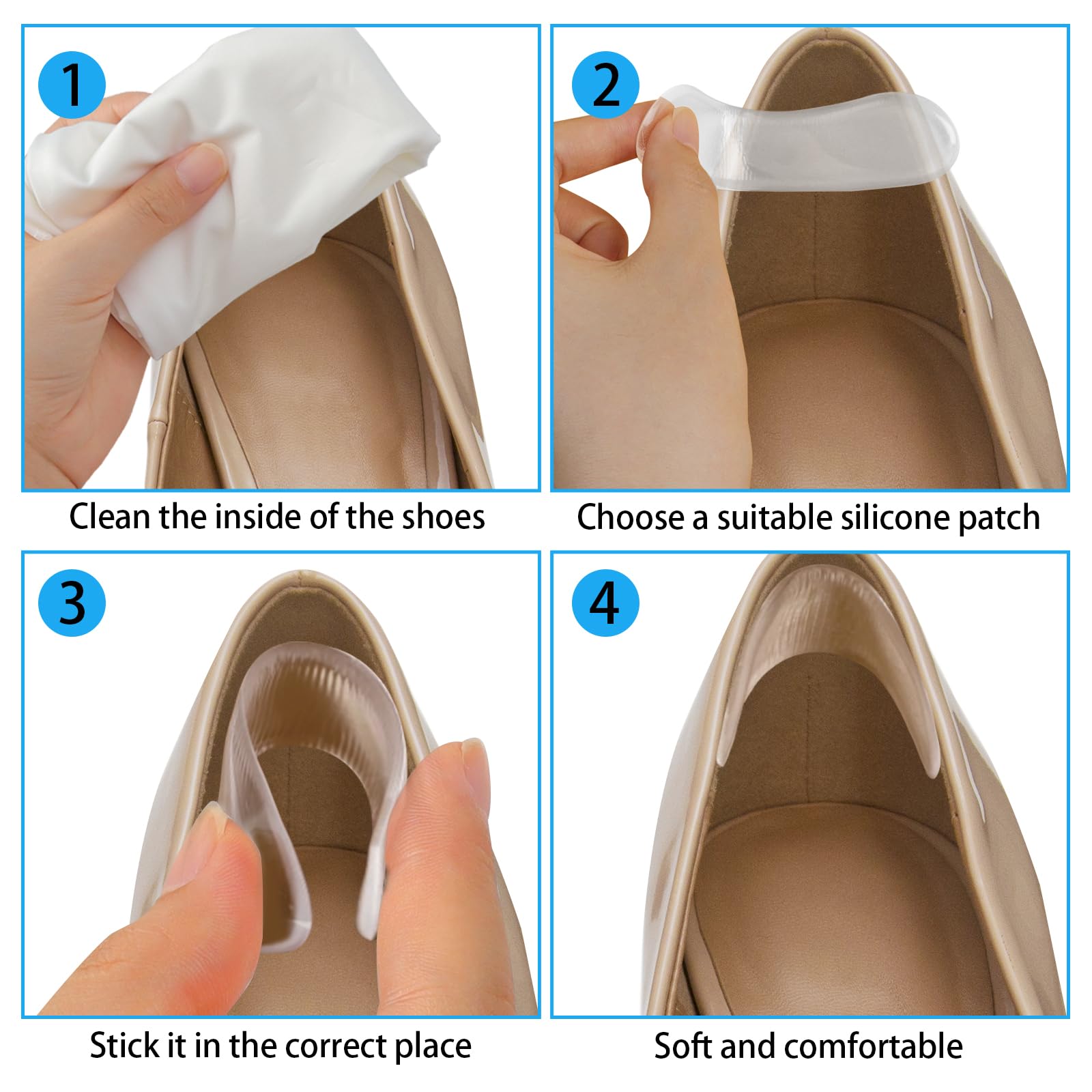 แผ่นรองส้นรองเท้าซิลิโคนกันลื่ - Men'S Shoes Grip บทวิจารณ์และราคา
