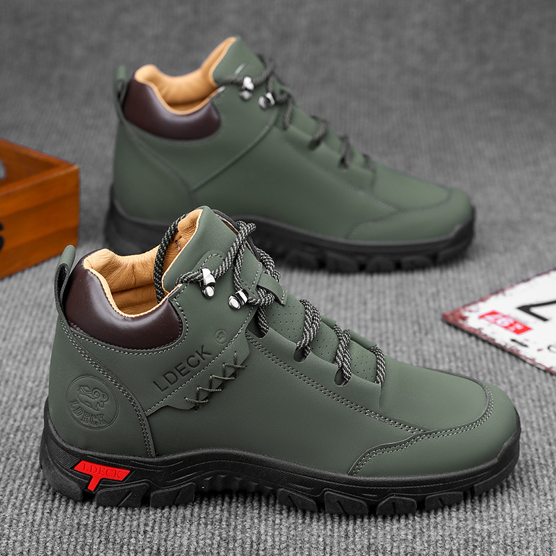 รองเท้าบูทหุ้มข้อสูงไซส์ใหญ่ 4 - Men Shoes Office บทวิจารณ์และราคา