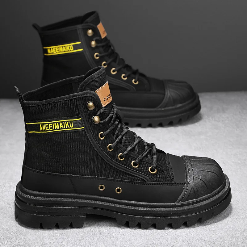 รองเท้าบูทผ้าใบผู้ชายแฟชั่นทรง - Men Shoes Office บทวิจารณ์และราคา