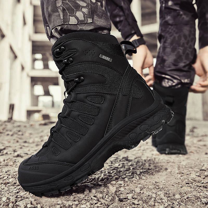 รองเท้าบูทผู้ชายแบบยุทธวิธี ยี - Men Shoes Brand บทวิจารณ์และราคา