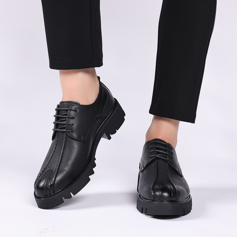รองเท้าหนังวัวเพิ่มความสูง 10  - Men Shoes Office บทวิจารณ์และราคา