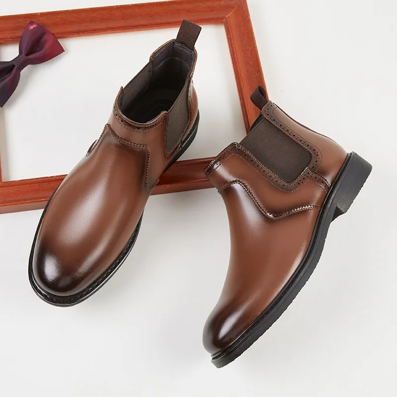 รองเท้าบูทหนังผู้ชายสไตล์วินเท - Men Shoes Oxford บทวิจารณ์และราคา