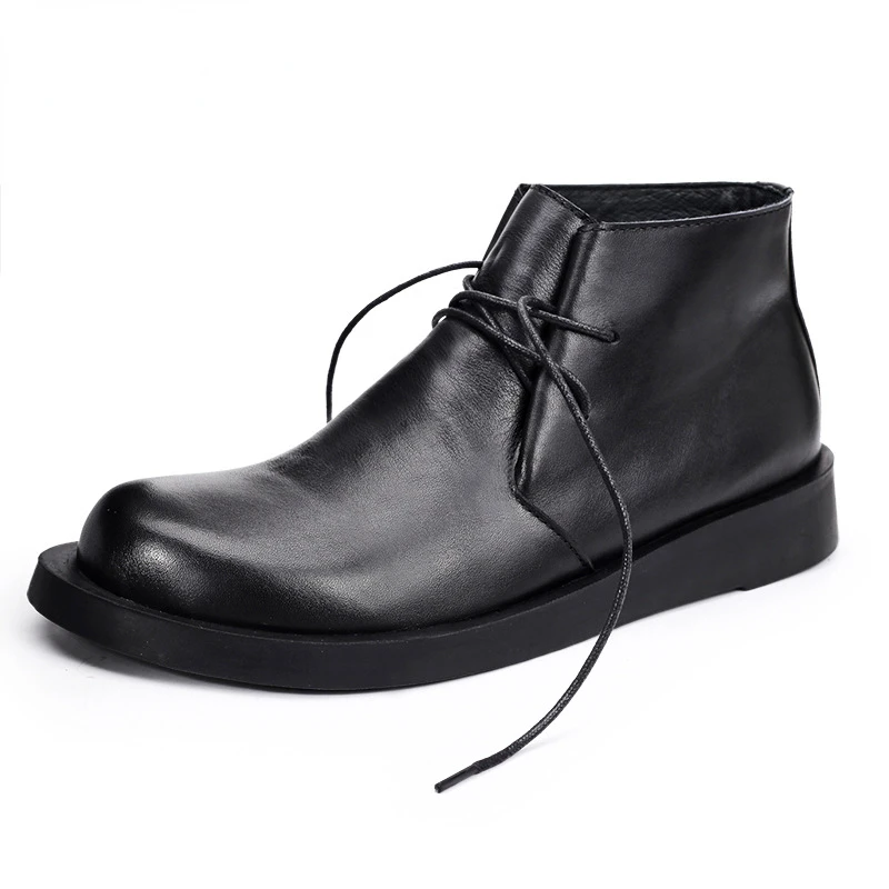 รองเท้าบูทหนังวัวแท้สไตล์วินเท - Men Shoes Oxford บทวิจารณ์และราคา