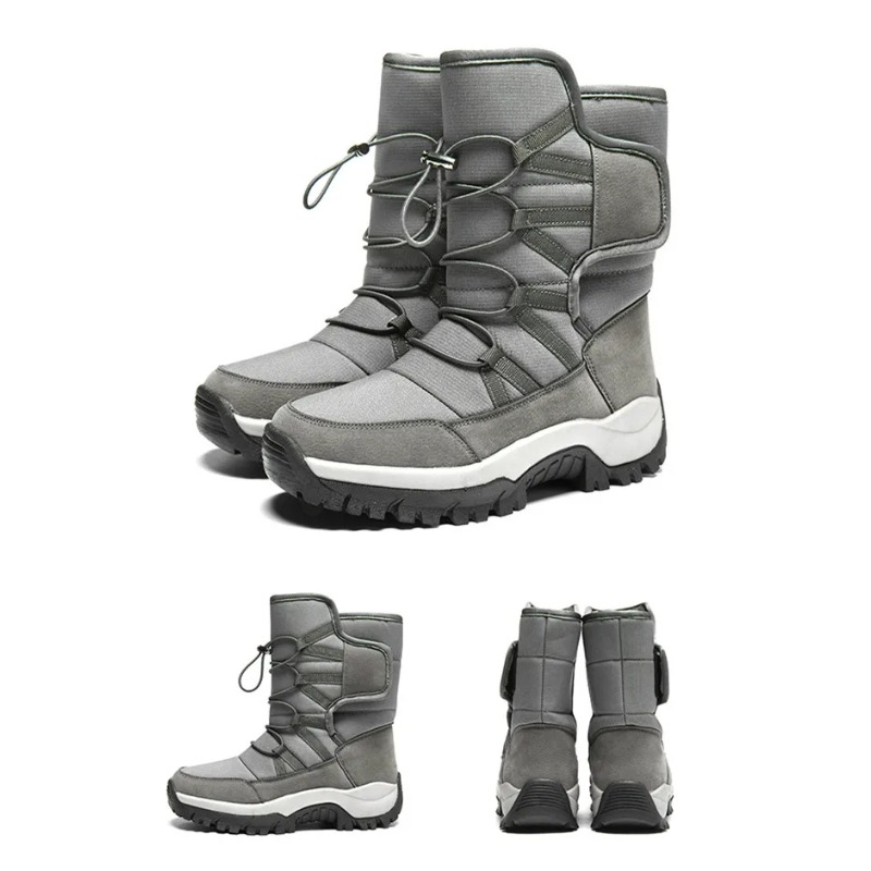 รองเท้าบูทหิมะบุขนหนานุ่มสำหรั - Men Shoes Brand บทวิจารณ์และราคา