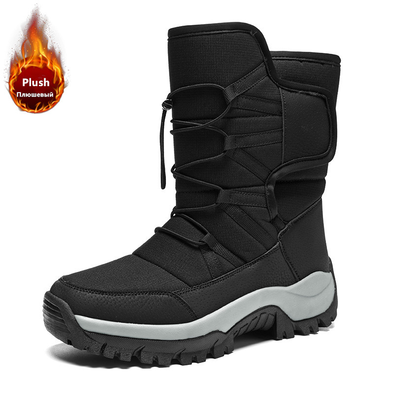 รองเท้าบูทหิมะบุขนหนานุ่มสำหรั - Men Shoes Brand บทวิจารณ์และราคา