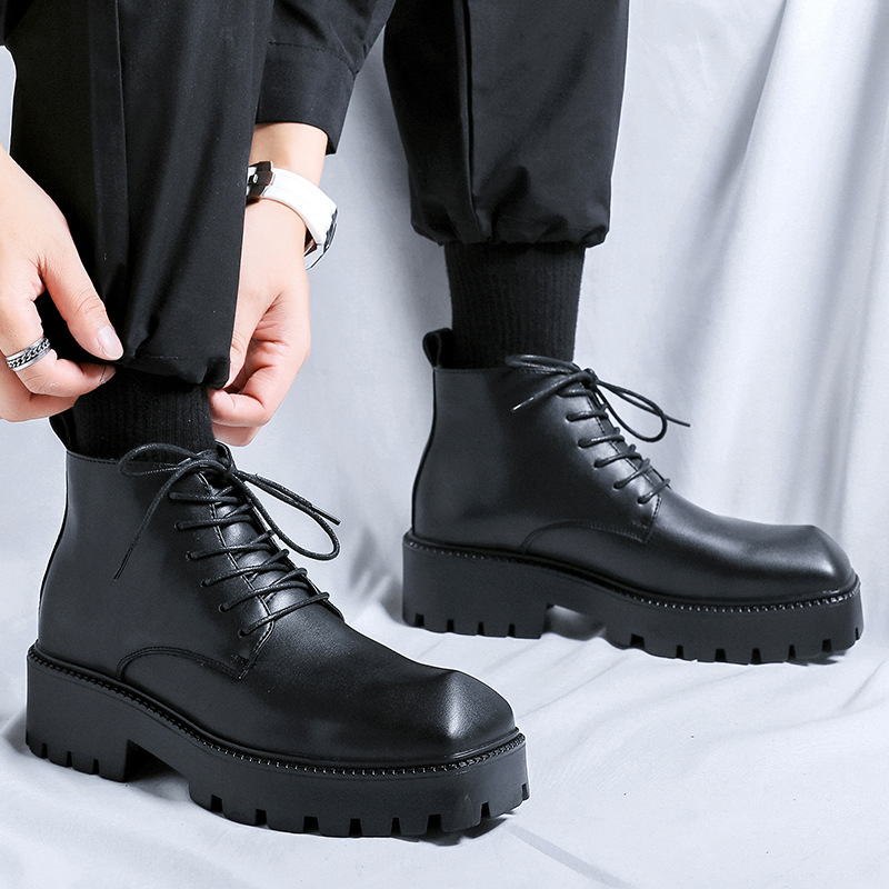 รองเท้าบูทหนังแท้ทรงคาวบอยหุ้ม - Men Shoes Brand บทวิจารณ์และราคา